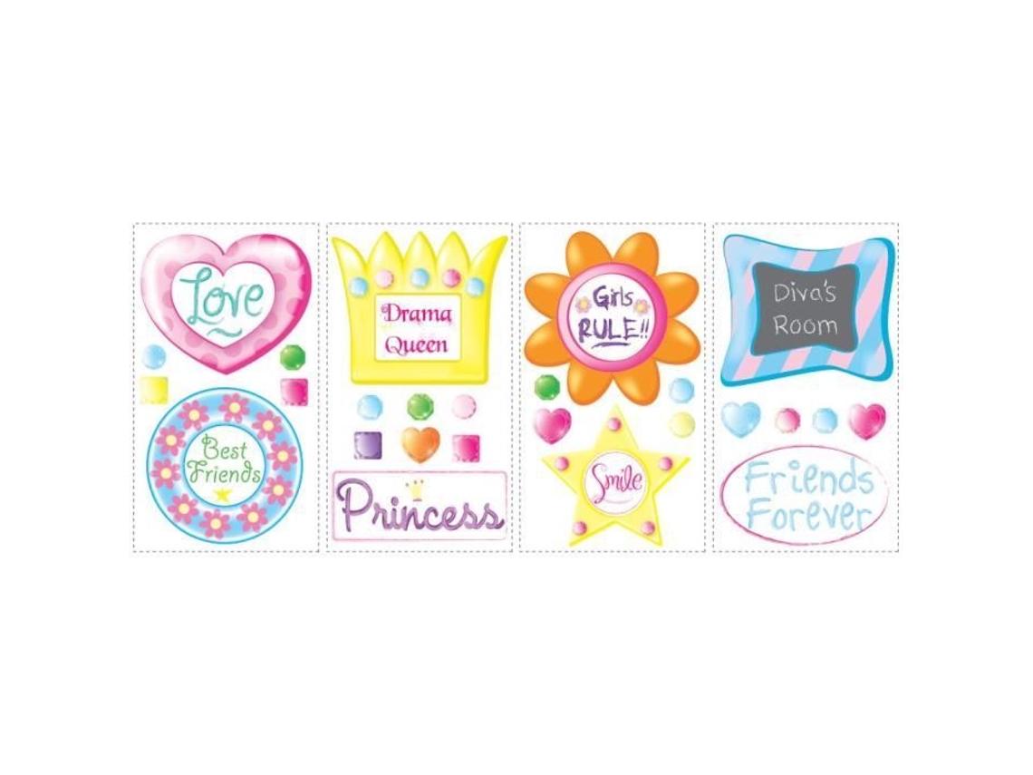 Adesivos Reposicionáveis Molduras Princesas
