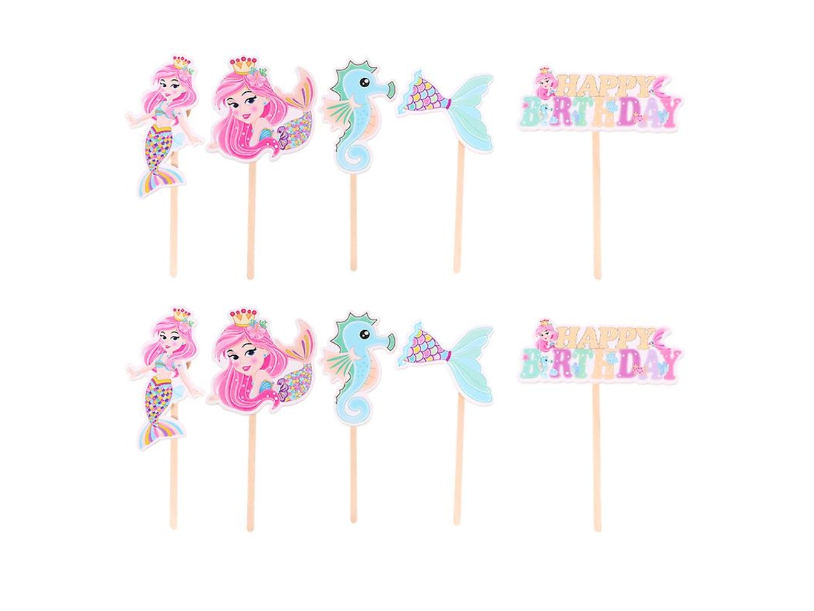 10pcs Topper De Cupcake De Desenho Animado
