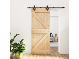 Vidaxl Porta Deslizante 85 X 210 Cm Natural E Preto
