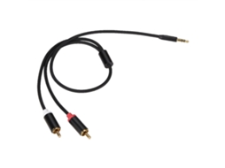Cabo de Áudio Microfone LAXISCREED 3.5mm para 2rca Dourado