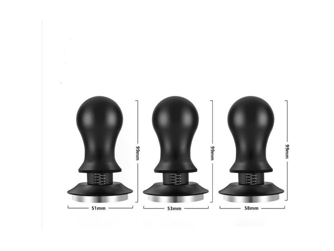 Tamper De Café De 58 Mm Com Agulha De Prensagem De Pó Tampers De Aço Inoxidável Com Escala Distribuidor De Café Brilvibera