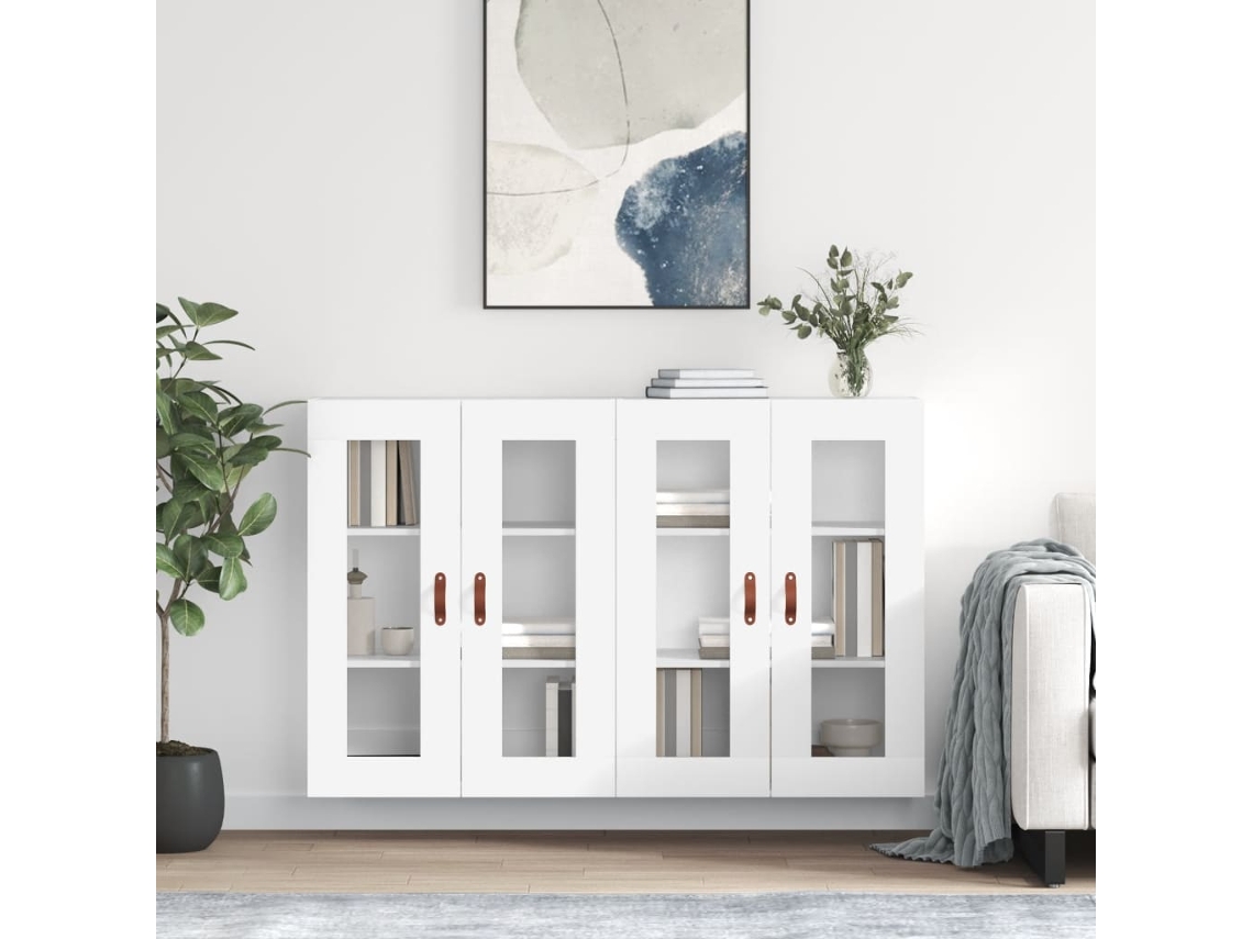 Vidaxl Móveis De Parede 2 Pcs Derivados De Madeira Branco