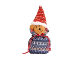 Sacola De Natal Ursinho Em Formato De Maçã, Sacola De Doces, Sacola De Algodão E Linho Para Presentes De Natal. Hengjian