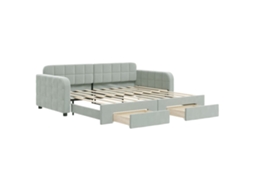 Daybed With Trundle, Daybeds With Trundles Vidaxl Cinzeto Veludo (90 X 190 Cm)