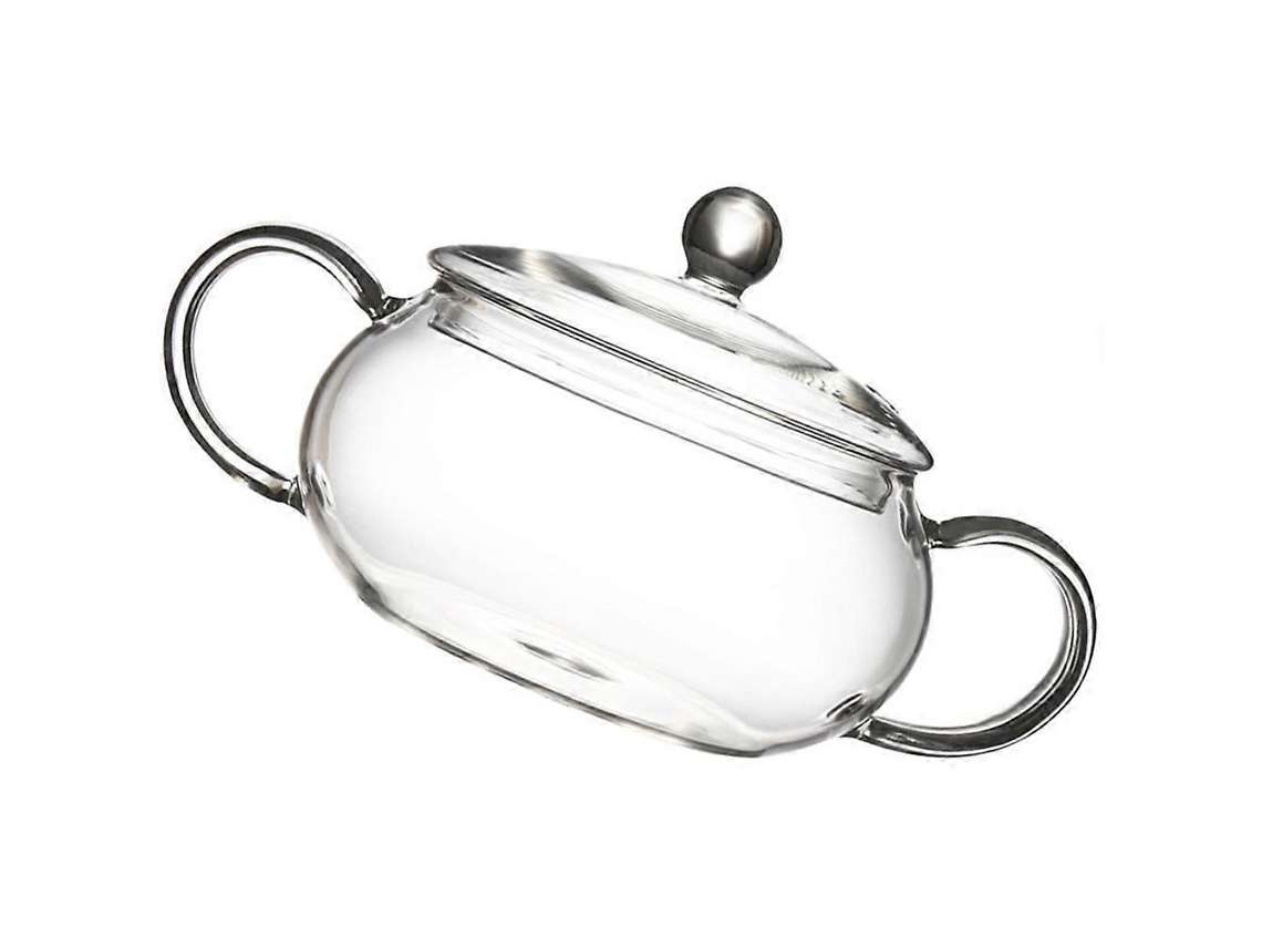 Panela Pequena De Vidro Transparente Para Cozinhar Com Tampa, Conjunto De 2 Peças, Resistente Ao Calor.