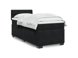Vidaxl Cama com Molas/colchão 80x200 Cm Veludo Preto