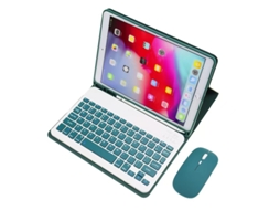 Capa De Teclado Bluetooth Fwinl Para Apple Ipad Pro 12.9 20/21/22/23 Teclado E Mouse Português Verde Escuro