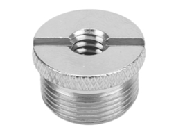 Adaptador De Parafuso De 1/4 Polegada Fêmea Para 5/8 Polegada Macho Com Tratamento Anodizado Microfone Durável Prata