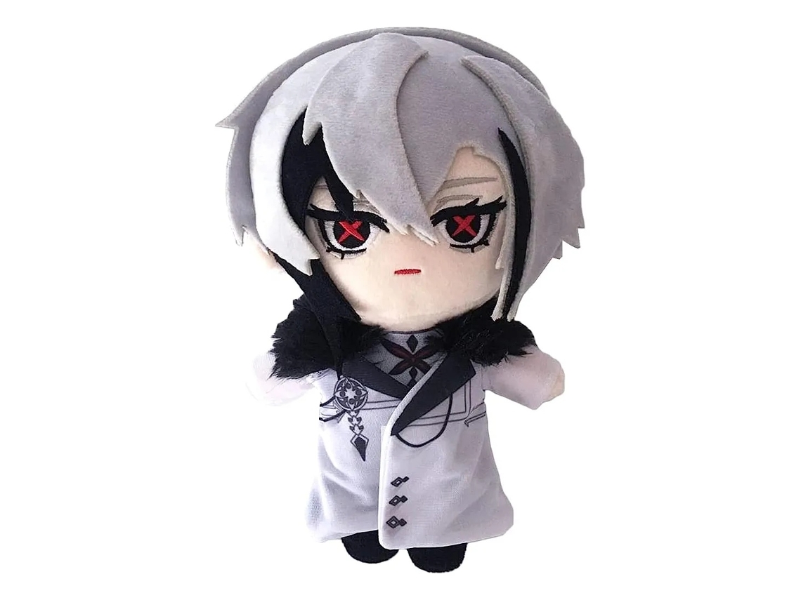 Lurelia Arlecchino Genshin Impact Em Peluche Colecionável, 20cm, Cor Vermelho, Macio Para Coleção
