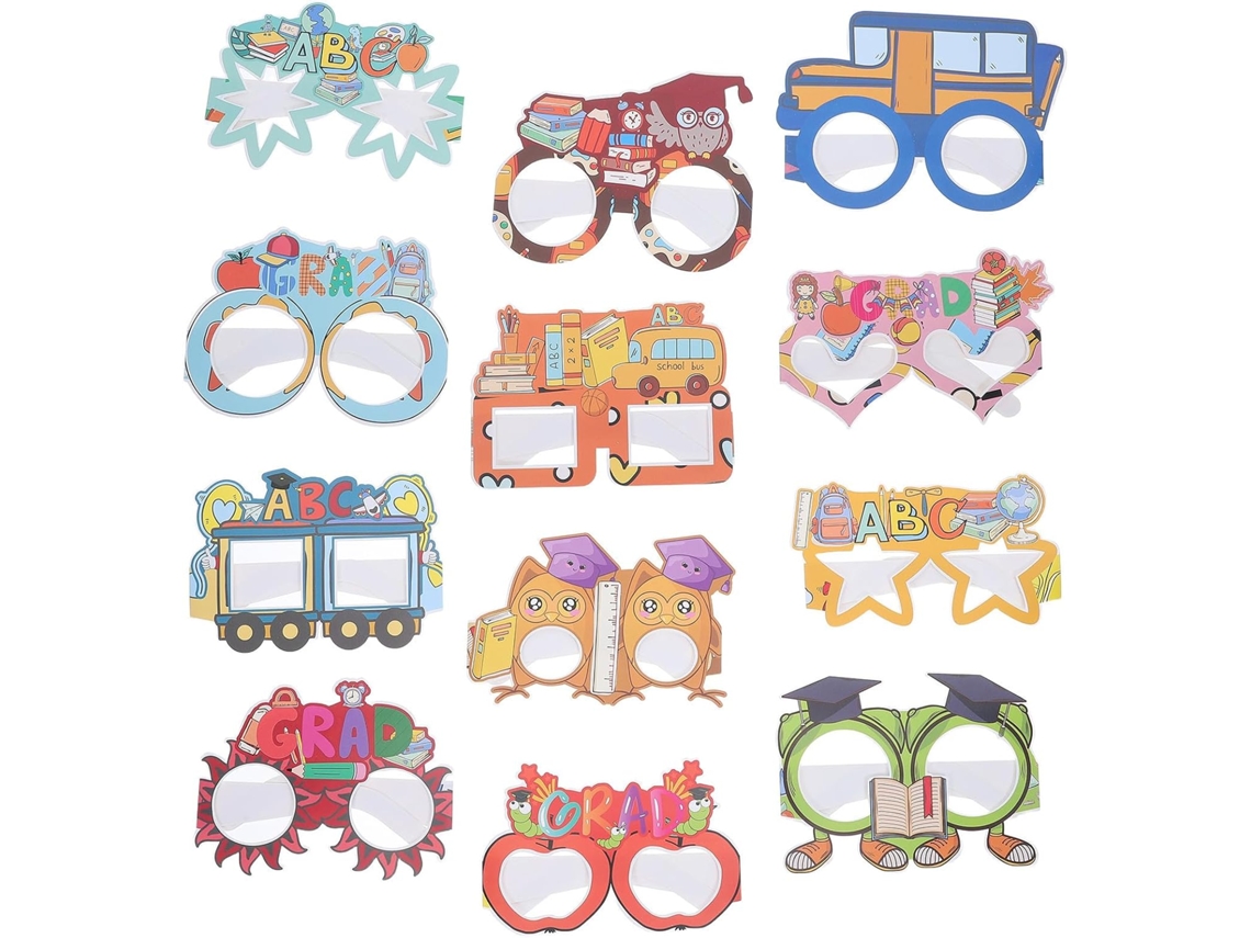 Conjunto De 12 Copos Decorativos Para Festas E Volta Às Aulas
