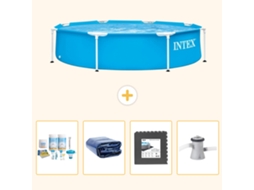 Intex Piscina Com Estrutura Redonda - 244x51 Cm - 5-peças S59