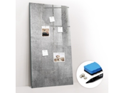 Quadro Magnético Concreto Claro Para O Escritório Espelharte (60x120 Cm)