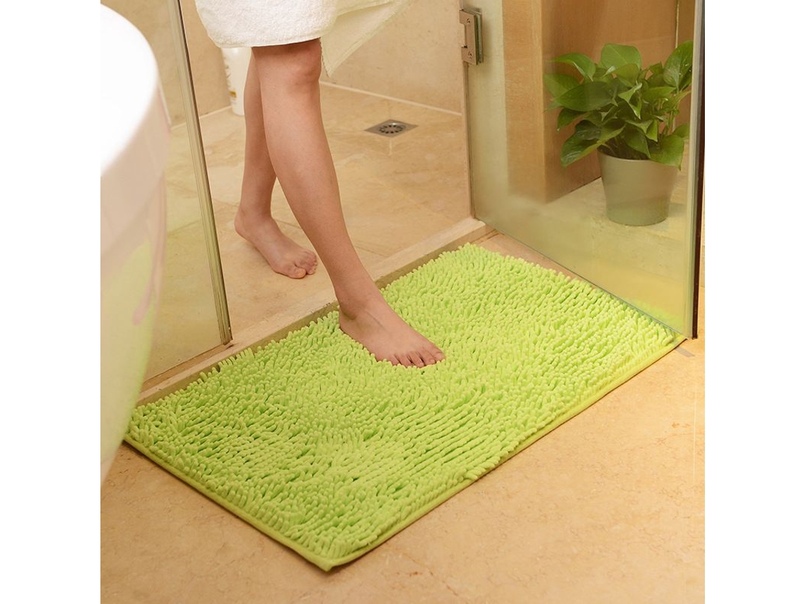 2026 tapete de Banho Antiderrapante de Microfibra Lavável, Absorção Rápida, 16x24 Polegadas, Verde Fruta