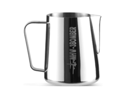 Jarra de espuma de leite 600ml, aço inox 304, boca de crocodilo, alça ergonômica