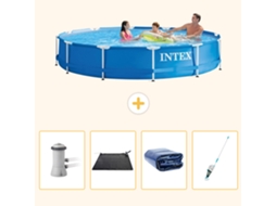 Intex Piscina Com Estrutura Redonda - 366x76 Cm - 5-peças S252