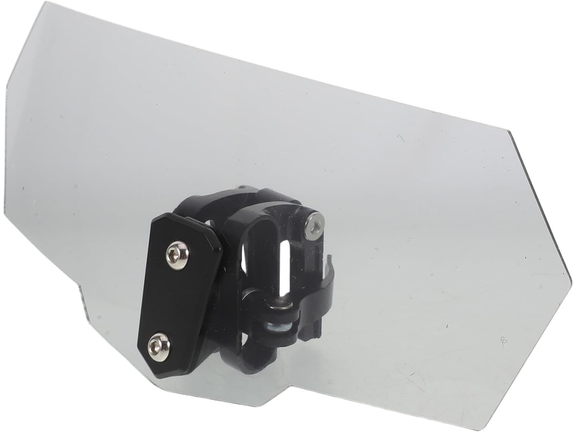 Para-brisa ajustável para motocicleta com extensão defletora, presilha de ar e resistente aos raios UV.