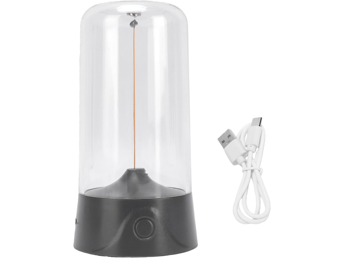 Luminária De Mesa Recarregável Com Filamento Led, Sensor De Economia Energia, Ideal Para Casa, Cabeceira, Dormitório
