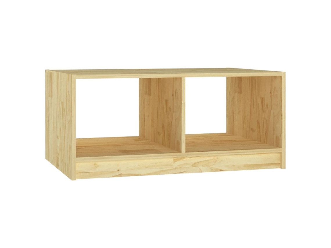 Conjunto 1 Mesa De Centro Vidaxl Marrom Madeira De Pinho Maciça (75 X 50 X 33.5 Cm)