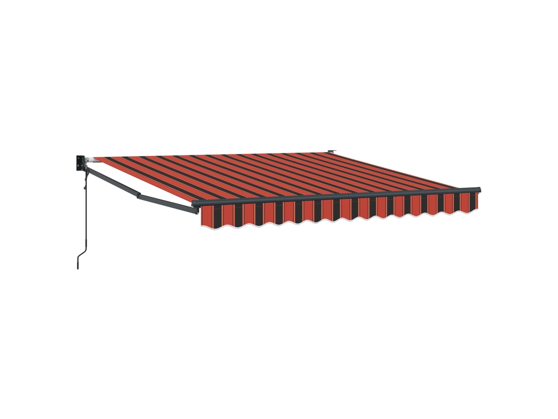 Conjunto 1 Toldo Retrátil Vidaxl Laranja Poliéster (300 X 250 Cm)
