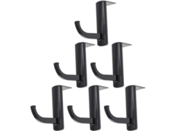 Suportes Para Fones De Ouvido Toyvian, Para Armazenamento E Organização, Plástico Preto, Conjunto Com 6-ganchos De