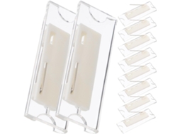 Porta Crachás Em Acrílico E Ferro, Conjunto De 10 Peças, Transparente E Leve, Ideal Escritório, Escola