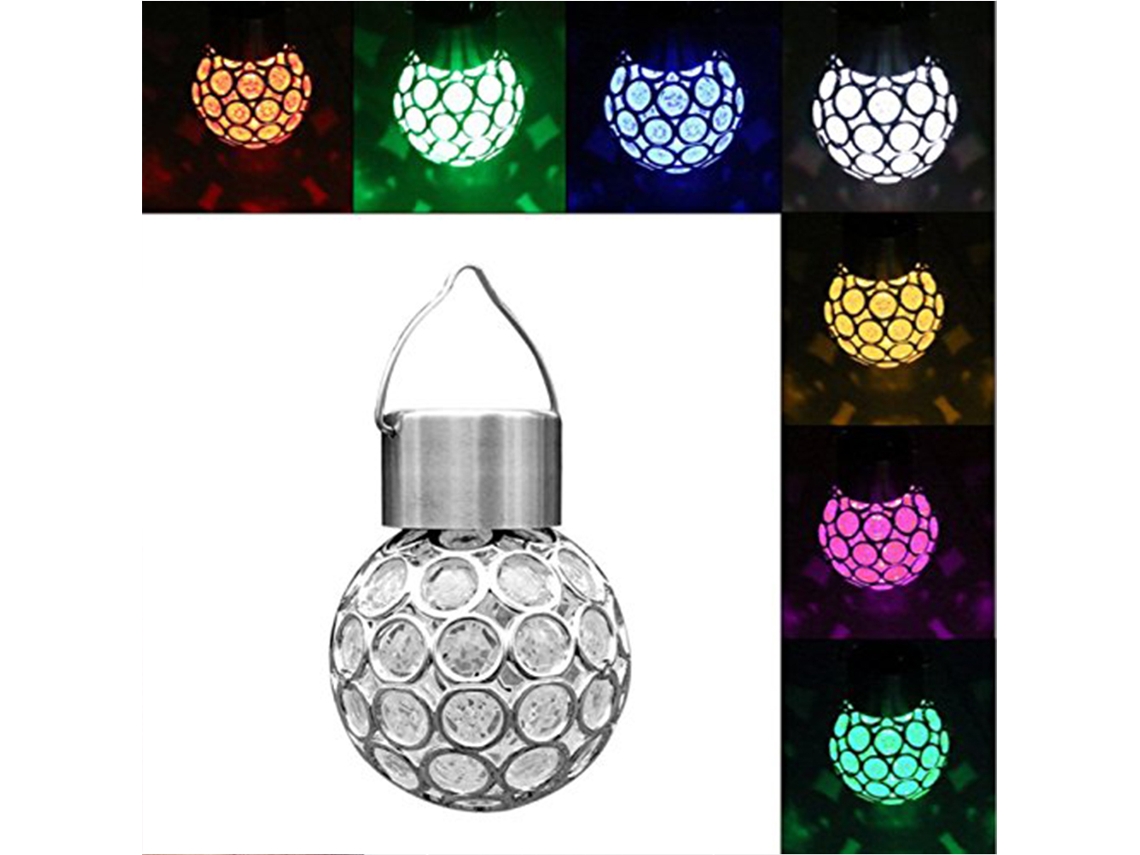 2026 lâmpada Pendente Decorativa Solar Bola Oca Pequena Candelabro Colorido