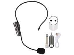 Fone de Ouvido Sem Fio EOOCOO, com microfone, UHF, jack 3.5mm