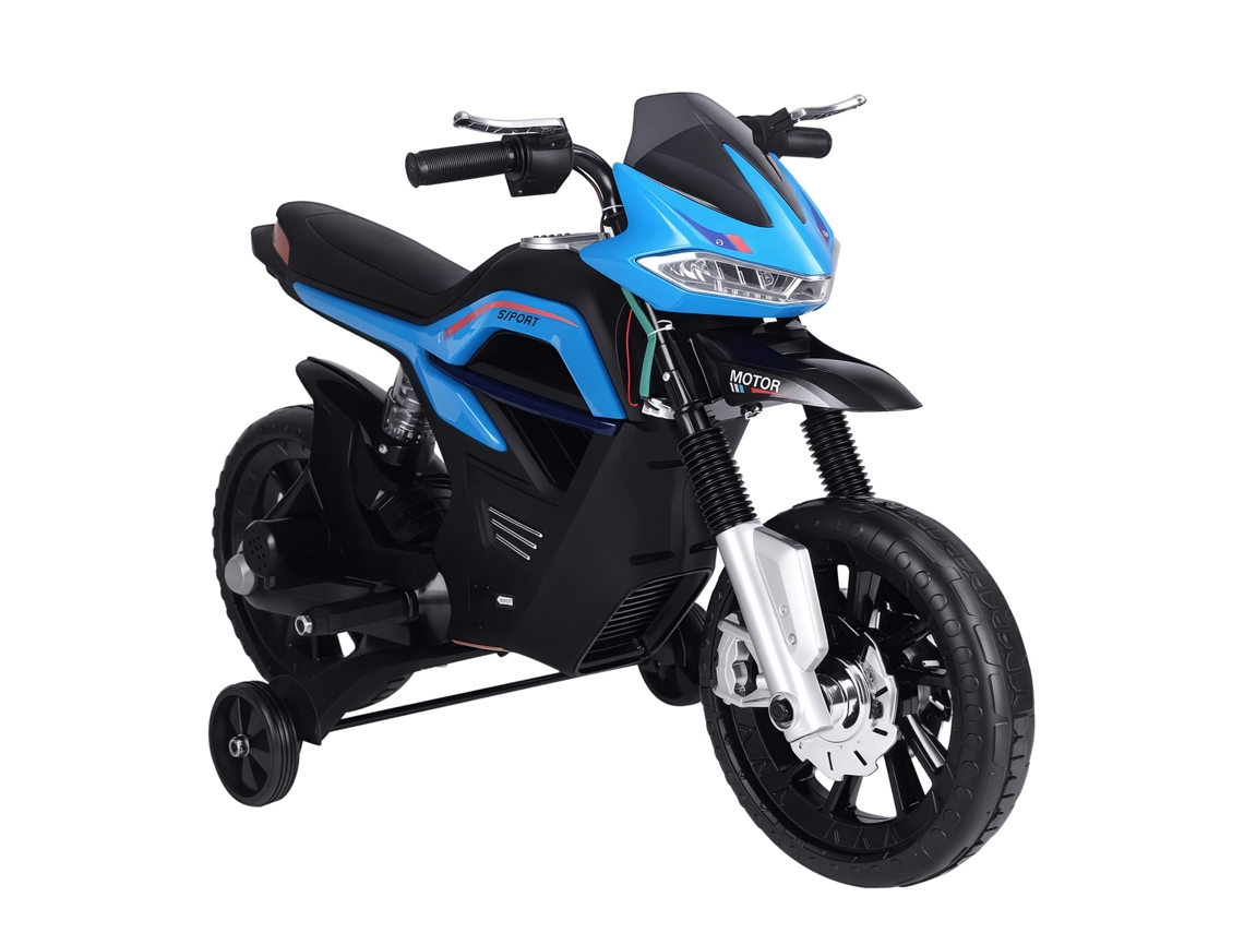 Motocicleta infantil elétrica, com luzes e música, 105x52,3x62,3cm, azul S/MARCA