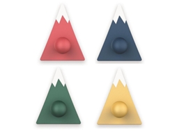Ganchos Autoadhesivos Com Design Do Monte Fuji, 4 Peças, Para Casa E Escritório, Decorativos E Resistentes