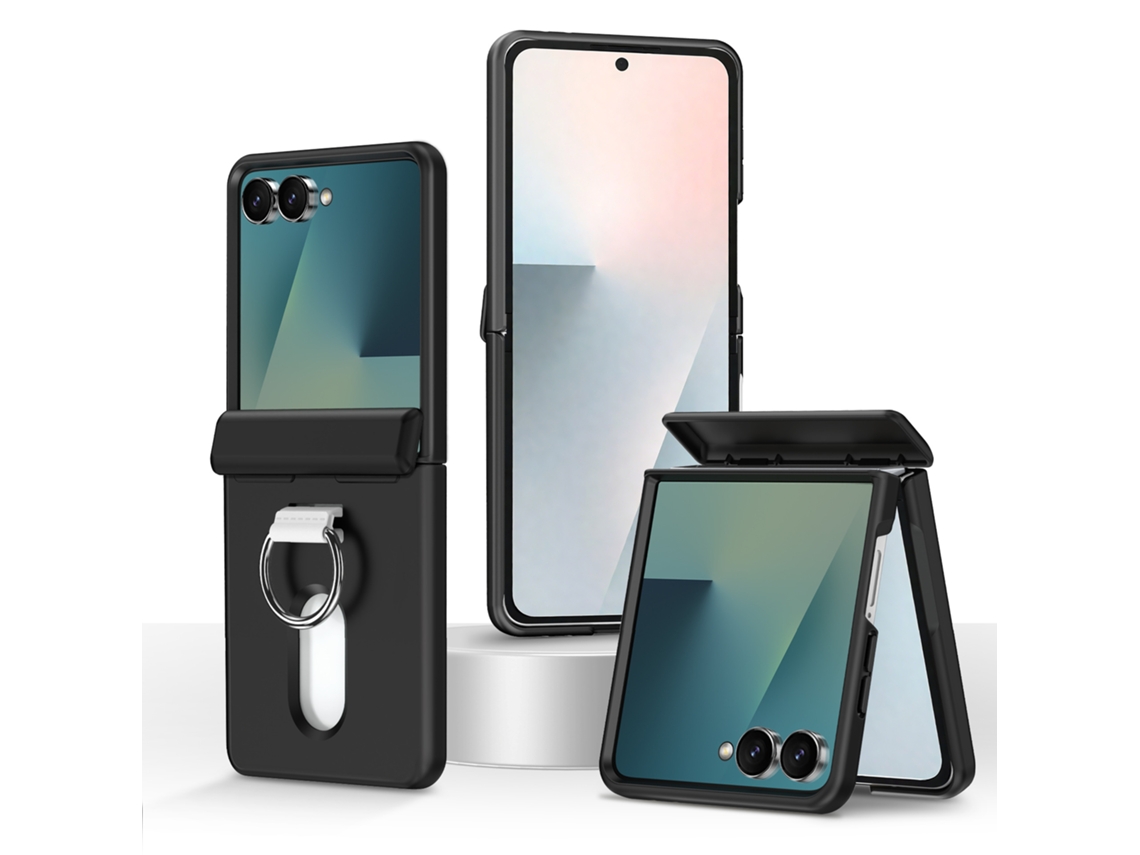 Capa Para Samsung Galaxy Z Flip8, Capa Protetora Tipo Carteira Com Anel Gertiz (preto)