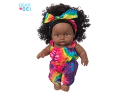Boneca De 20 Cm (8 Polegadas), Feita De Vinil Seguro, Com Pele Negra Africana, Um Presente Ideal Para Meninas.
