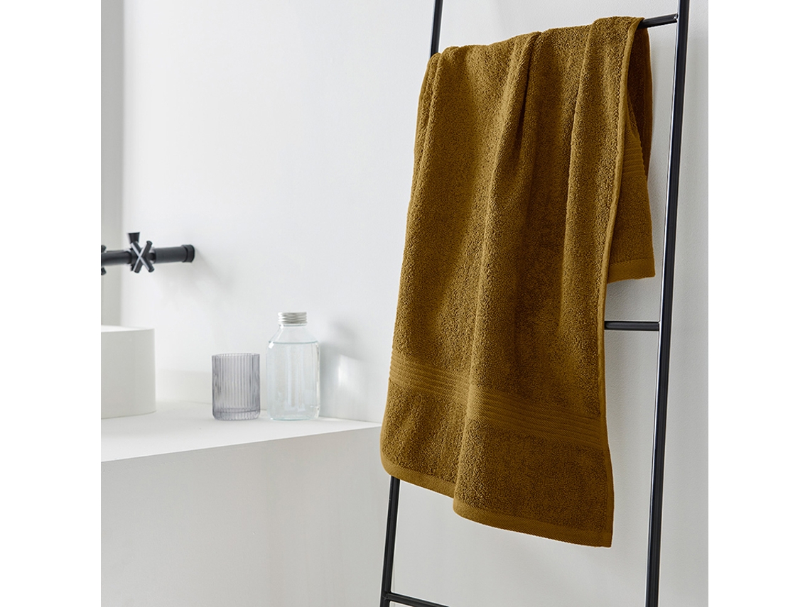 Toalha de Banho MEVAK LIVING Castanho (Algodão - 50x90 cm)