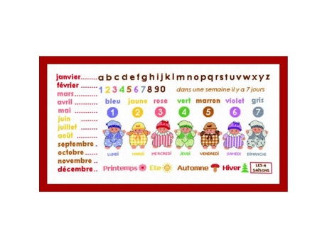 Tabela Semanal Os Dias Em Cor 40x70 Pr7206 Margot Canevas