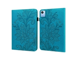 Capa De Couro Para Tablet Realme Pad X Com Estampa Floral Em Relevo