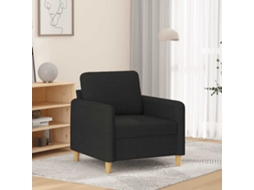 Vidaxl Poltrona 60 Cm Tecido Preto