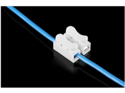 Conectores Elétricos Rápidos De 2 Vias De Alta Dureza Em Plástico Branco, 3 Peças