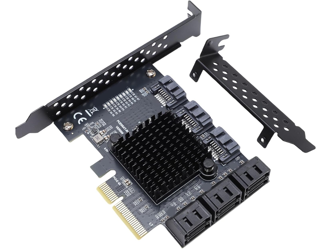 Placa De Expansão Pcie 4x Para 9 Portas, Adaptador Disco Rígido Gen3