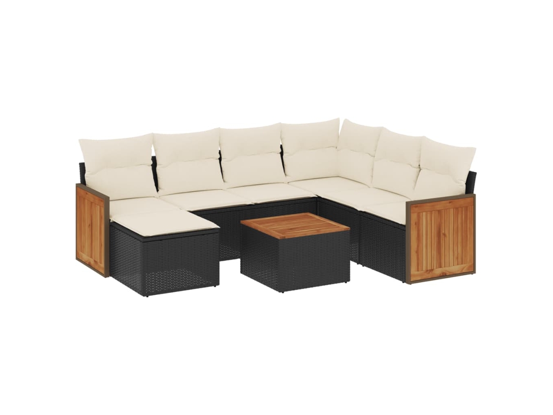 Garden Sofa Set, Garden Sofa Sets Vidaxl Preto Rattan / Vime (n/a)