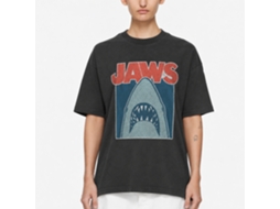 Rockinstone Jaws Movie Minimal Solid Smoke Adult T-shirt Size:xl