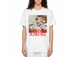 Rockinstone Scarface Movie Money Stacks White Adult T-shirt Size:xxl
