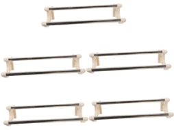 Tehaux Conjunto De 5-suportes Duplos Para Toalhas Banheiro Em Aço Inoxidável Design Que Economiza Espaço Fácil Usar