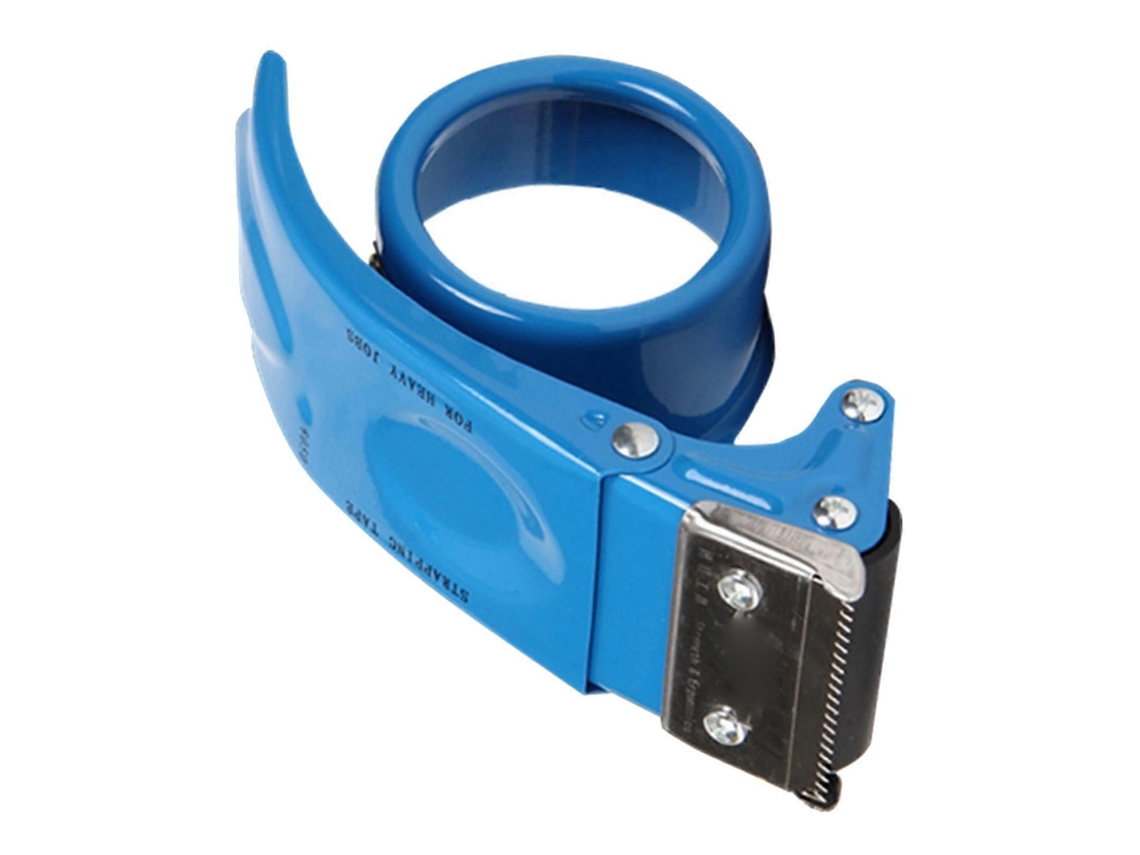 Dispensador de Fita Adesiva com Cortador de 6,0 Cm, Ferramenta de Corte e Vedação para Transporte, Azul GOKOCO