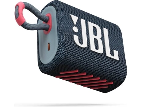 Coluna Bluetooth JBL Go 3 (Autonomia: até 5 h - Rosa)