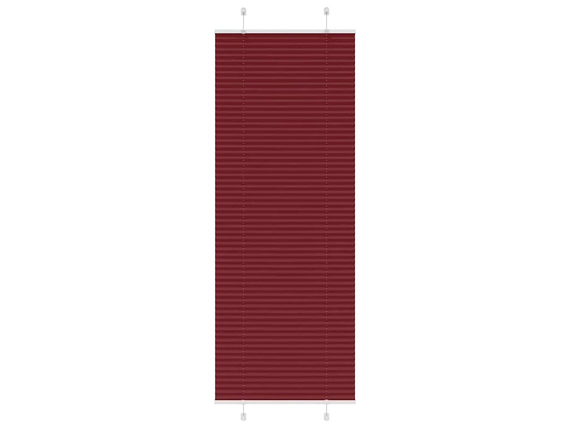 Vidaxl Plissado Cego Bordéus Vermelho 70x200 Cm Largura Tecido