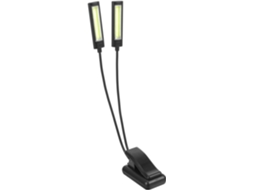 Luminária De Mesa Led Flexível Com Clipe E Duas Cabeças, Luz Suave E Sem Cintilação, Níveis De Brilho Ajustáveis