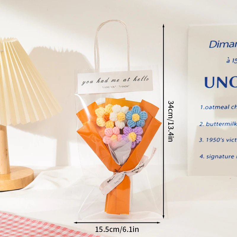 Mini Buquês De Crochê, Presentes De Flores De Crochê Feitos À Mão