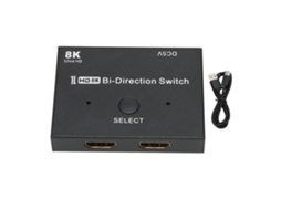 Aetheria comutador Bidirecional Interface Multimídia Hd 48gbps 2x1/1x2 Suporta 8k 60hz 4k 120hz