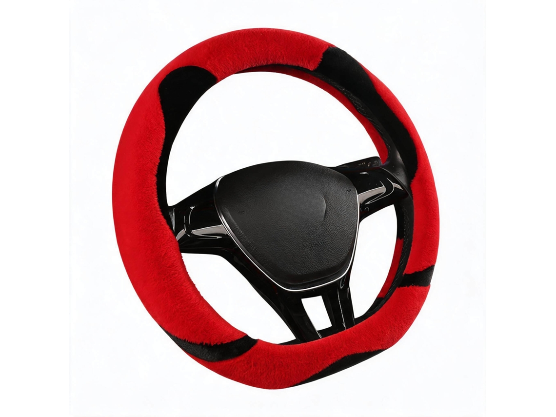 Capa Universal para Volante de Carro HENTEN HOME para Volantes Tipo D com Diâmetro de 38 Cmquente e Respirável (vermelho)