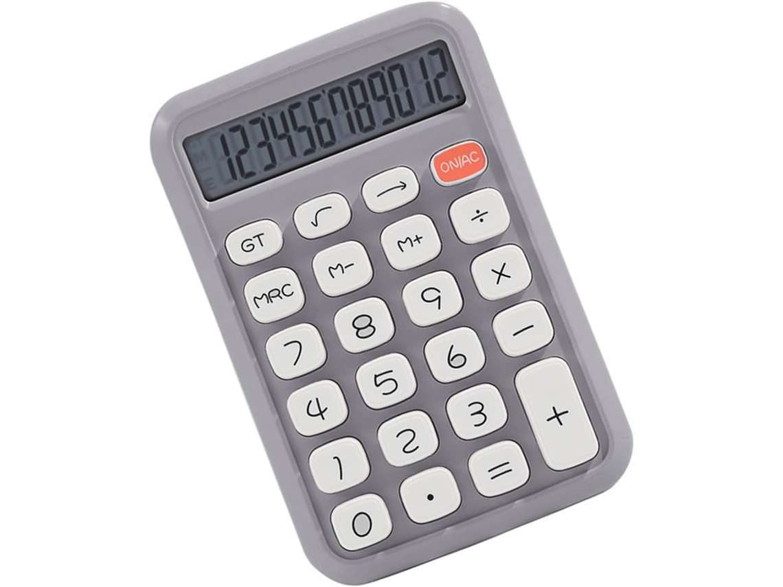 E Uma Calculadora Funcional De 12 Dígitos Com Design Ergonômico Para O Trabalho.