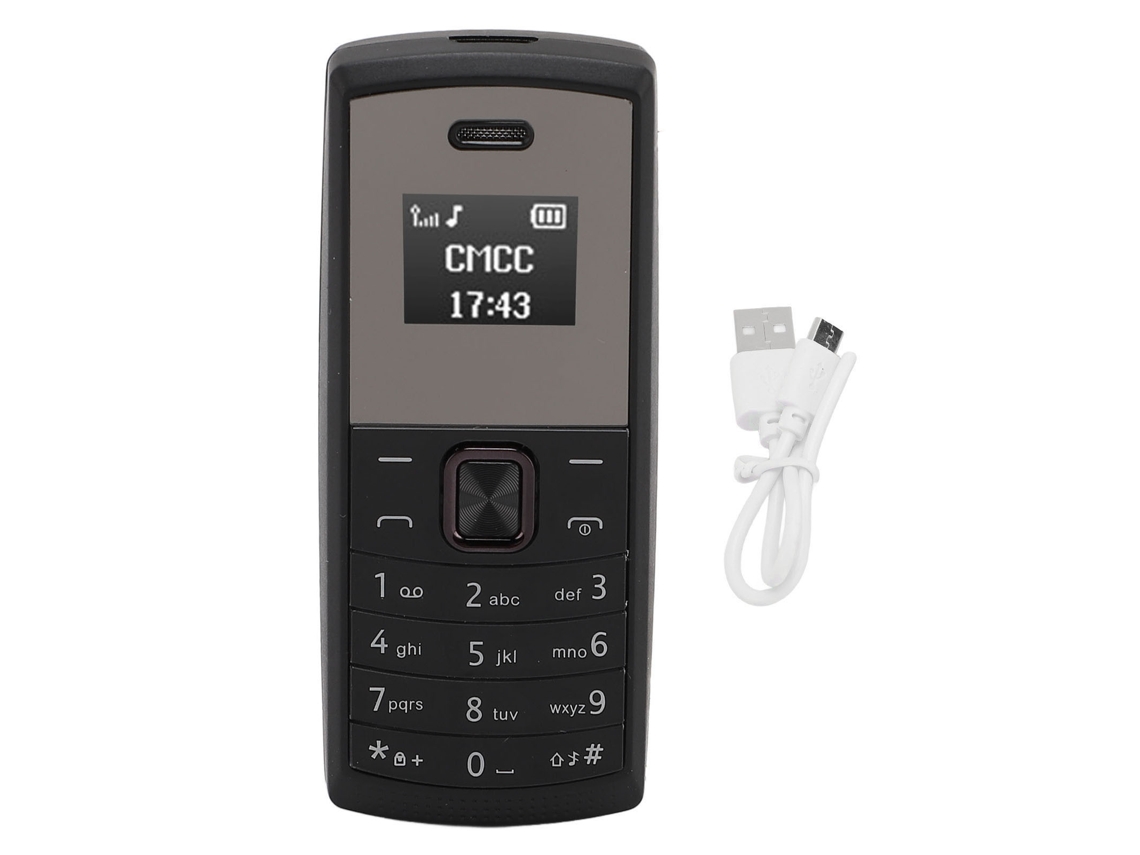 Aetheria telefone Móvel Bm01 Miniatura Gsm com Bt Suporta Dual Sim Menor Telefone Celular Preto